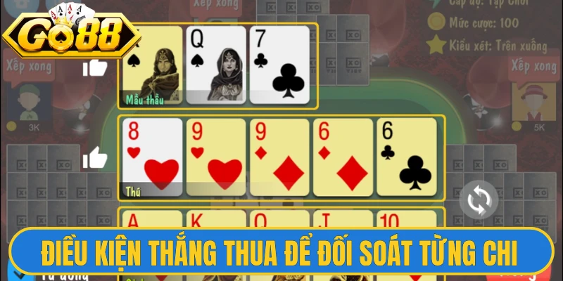 Điều kiện thắng thua để đối soát từng chi một