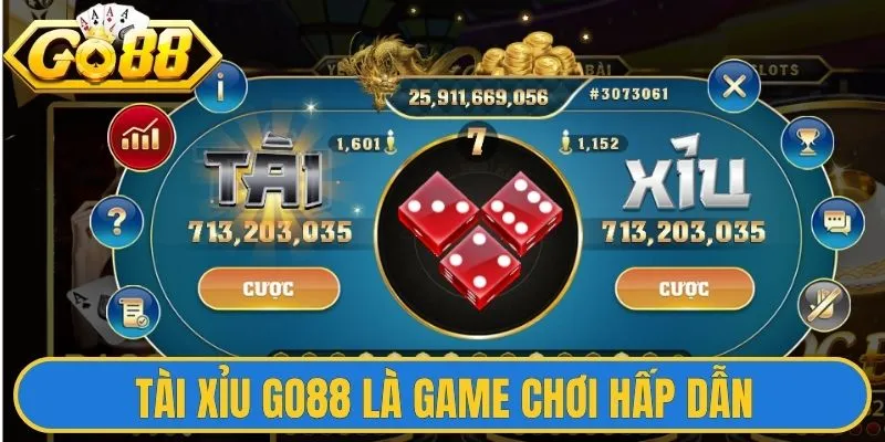 Tài xỉu Go88 là game chơi hấp dẫn